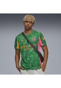 Puma - Męska koszulka bramkarska Manchester City 25/26 PUMA. Kolor: zielony, pomarańczowy, wielokolorowy, żółty. Materiał: tkanina. Sport: piłka nożna