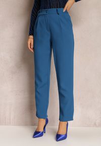 Renee - Granatowe Spodnie Regular Namamn. Okazja: na spotkanie biznesowe. Kolor: niebieski. Długość: długie. Styl: biznesowy