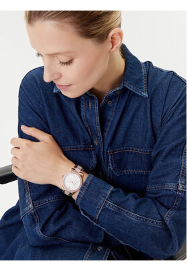 Michael Kors Zegarek Tibby MK7293 Różowe złocenie. Kolor: różowy