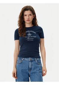 Tommy Jeans T-Shirt Nyc Ringer DW0DW20323 Granatowy Slim Fit. Kolor: niebieski. Materiał: bawełna #1