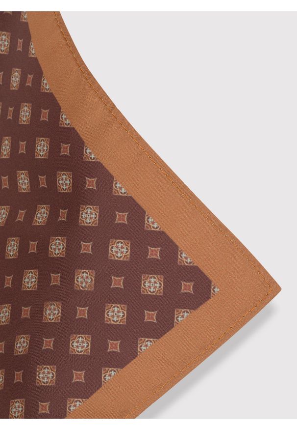 Pako Lorente - PAKO LORENTE – Brązowa poszetka w stylu vintage. Kolor: brązowy. Materiał: poliester