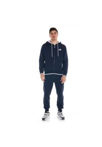 LEONE 1947 APPAREL - Sportowy dres męski Fluo z kapturem. Kolor: niebieski. Materiał: dresówka. Sport: fitness