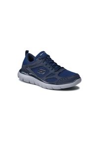 skechers - Buty do chodzenia męskie Skechers Summits. Zapięcie: sznurówki. Kolor: szary, niebieski, wielokolorowy, brązowy. Materiał: materiał, syntetyk, tkanina. Szerokość cholewki: normalna. Sport: turystyka piesza #1