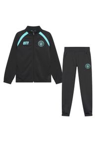 MANCHESTER CITY - Dres treningowy Manchester City dla dzieci 25/26 - Czarny. Kolor: czarny, niebieski, wielokolorowy. Materiał: dresówka. Styl: sportowy