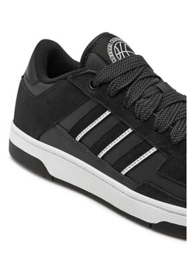 Adidas - adidas Sneakersy Rapid Court Low JP5247 Czarny. Kolor: czarny. Materiał: skóra