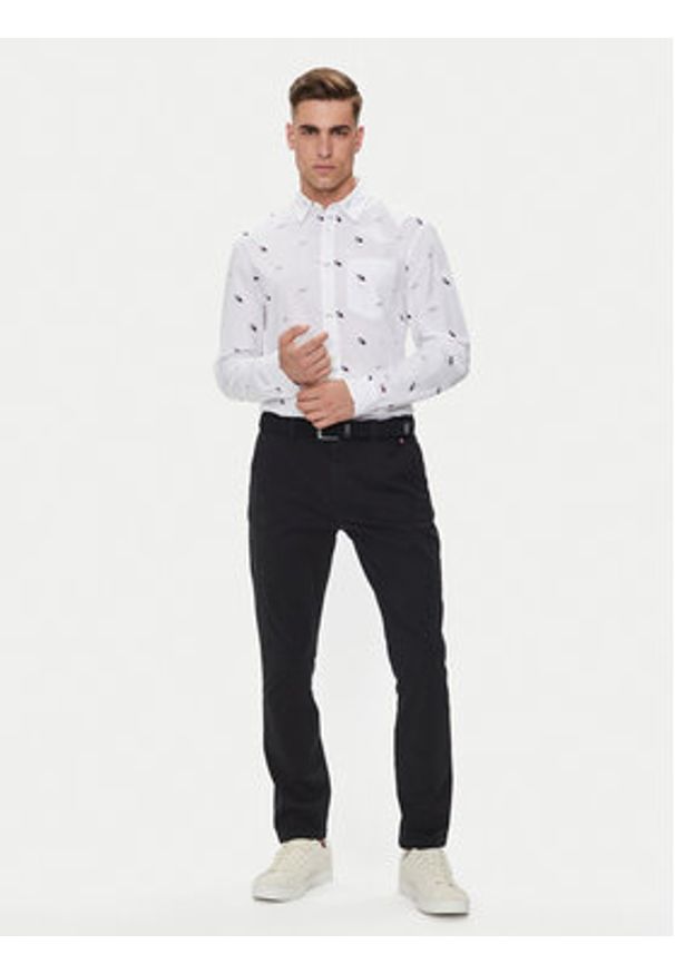 Tommy Jeans Koszula Critter DM0DM19521 Biały Regular Fit. Kolor: biały. Materiał: bawełna
