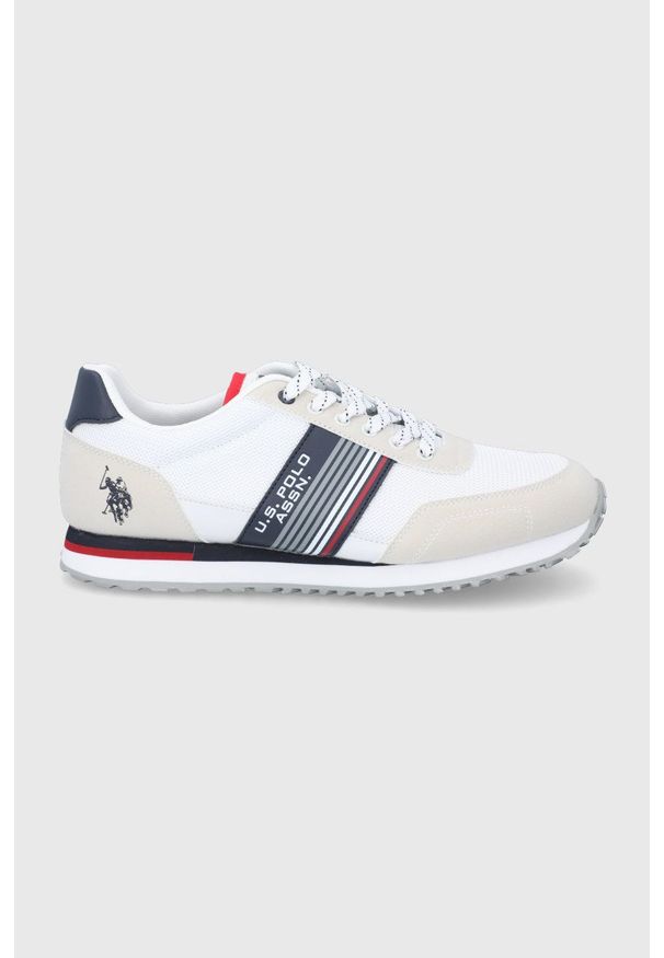 U.S. Polo Assn. buty kolor biały. Nosek buta: okrągły. Zapięcie: sznurówki. Kolor: biały. Obcas: na obcasie. Wysokość obcasa: niski