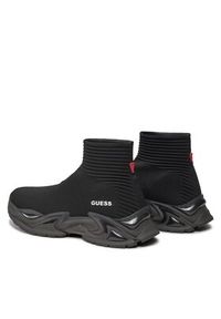 Guess Sneakersy Belluno Sock FM8LAS FAB12 Czarny. Kolor: czarny. Materiał: materiał