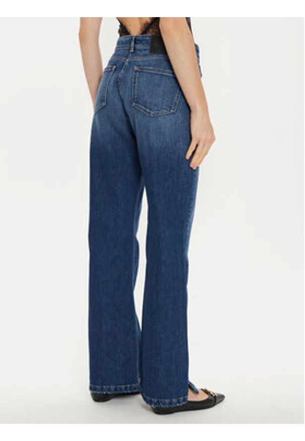 TwinSet - TWINSET Jeansy 242AT2273 Niebieski Flare Fit. Kolor: niebieski