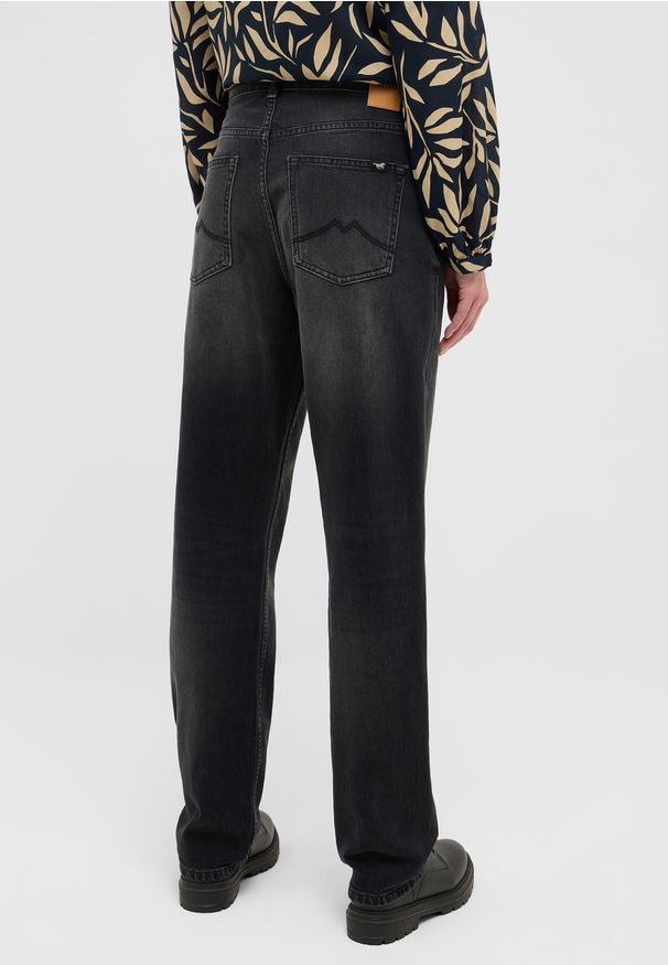 Damskie Spodnie Jeansowe Mustang Style Brooks Straight Denim Black 1016922 4000 840