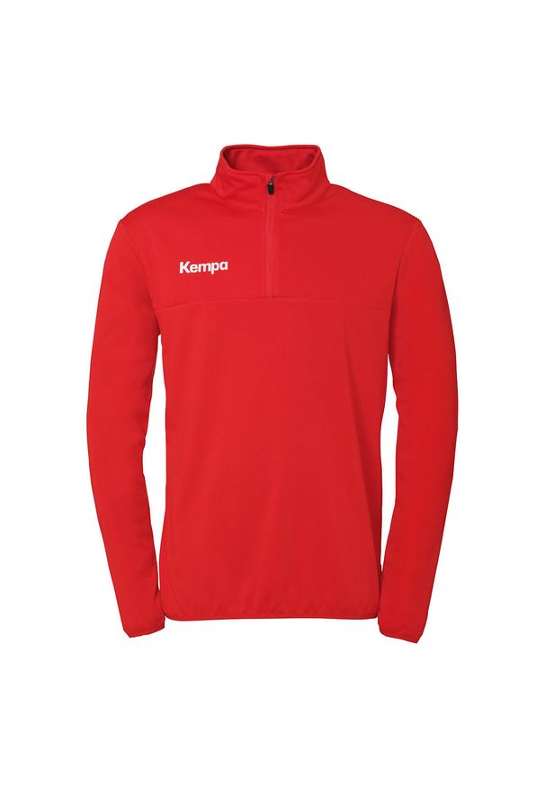 KEMPA - Dziecięcy top treningowy 1/4 zip Kempa. Kolor: wielokolorowy, czarny, czerwony. Sport: piłka ręczna
