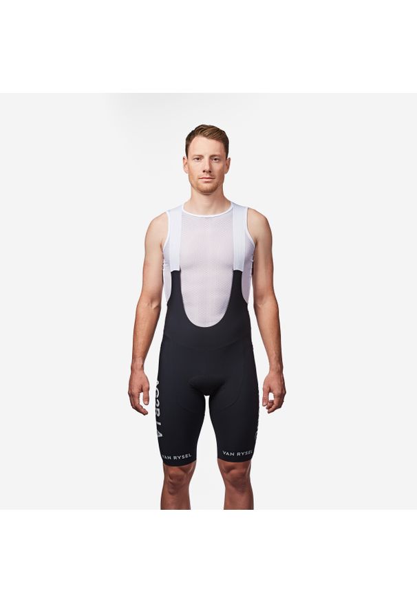 VAN RYSEL - Spodenki rowerowe Van Rysel RCR PRO oficjalne Decathlon AG2R La Mondiale Team. Kolor: biały, wielokolorowy, czarny. Materiał: tkanina. Sezon: lato
