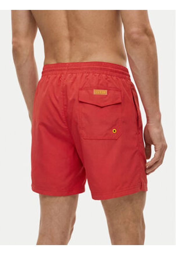 Guess Szorty kąpielowe F6GT25 WG282 SHORT Czerwony Regular Fit. Kolor: czerwony. Materiał: syntetyk
