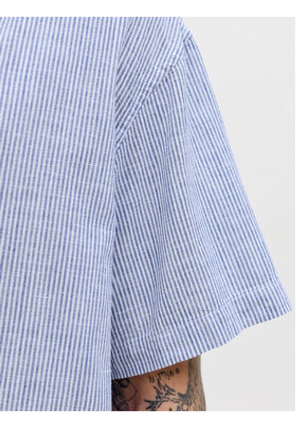 Jack & Jones Koszula Summer 12289191 Niebieski Relaxed Fit. Kolor: niebieski. Materiał: len