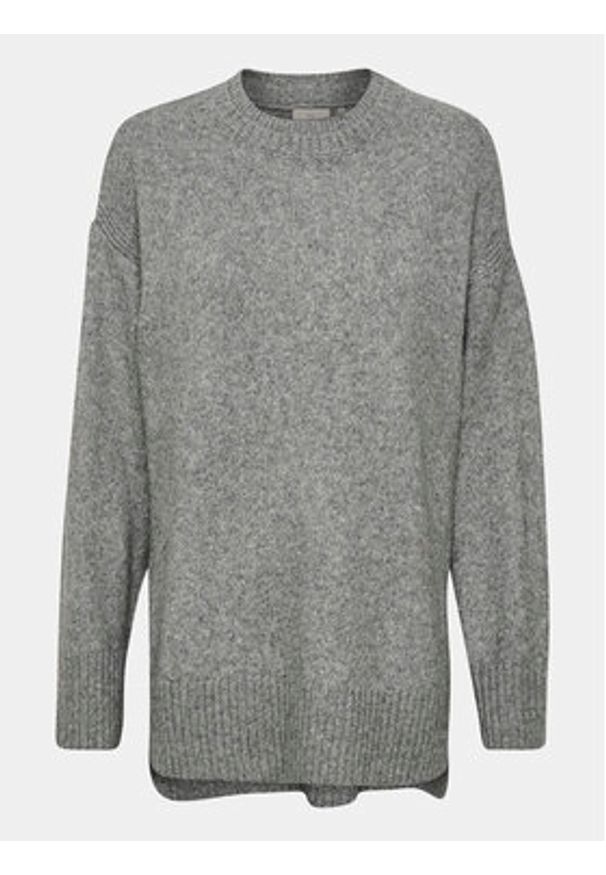 Kaffe Sweter Kaolga 10507816 Szary Oversize. Kolor: szary. Materiał: syntetyk