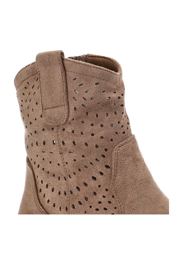 Brązowe Botki S.Barski Modne Obuwie Damskie W Stylu Boho. Okazja: na co dzień. Zapięcie: zamek. Kolor: brązowy. Materiał: materiał. Styl: boho