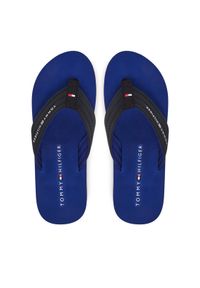 TOMMY HILFIGER - Tommy Hilfiger Japonki Nyc Beach Sandal FM0FM05437 Granatowy. Kolor: niebieski. Materiał: materiał