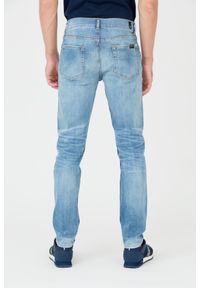 7 FOR ALL MANKIND Niebieskie jeansy Slimmy Tapered. Kolor: niebieski