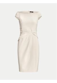 Lauren Ralph Lauren - LAUREN RALPH LAUREN Sukienka koktajlowa 253936389003 Écru Slim Fit. Materiał: syntetyk. Styl: wizytowy #2