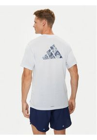Adidas - adidas Koszulka techniczna Workout Logo IT2128 Niebieski Regular Fit. Kolor: niebieski. Materiał: syntetyk, bawełna #3