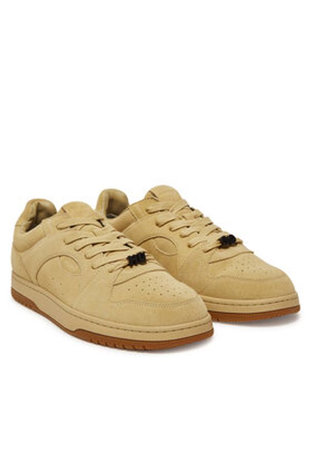 Hugo - HUGO Sneakersy Hadrian 50541798 Beżowy. Kolor: beżowy. Materiał: skóra, zamsz