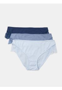 Sinsay - Bawełniane figi z koronką 3 pack - fioletowy. Kolor: fioletowy. Materiał: koronka, bawełna. Wzór: koronka