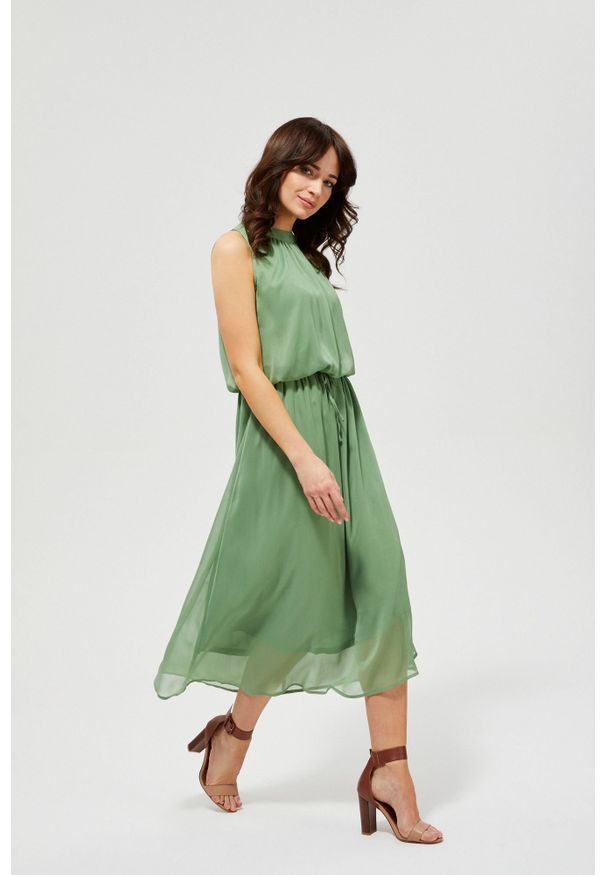 MOODO - Elegancka sukienka w stylu boho. Materiał: guma, poliester. Wzór: gładki. Styl: boho, elegancki