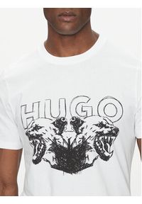 Hugo - HUGO T-Shirt Durro 50538257 Biały Regular Fit. Kolor: biały. Materiał: bawełna