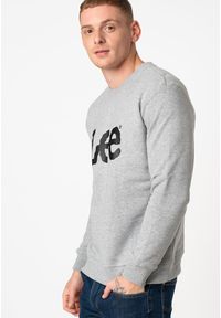 Lee - LEE BASIC CREW LOGO SWS MĘSKA BLUZA REGULAR FIT GREY MELE L80XTJMP #3