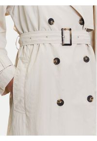 TOMMY HILFIGER - Tommy Hilfiger Trencz WW0WW45632 Beżowy Oversize. Kolor: beżowy. Materiał: syntetyk #3