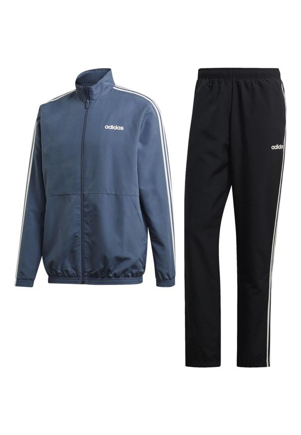 Adidas - Dres adidas Woven Cuffed, Niebieski, Mężczyźni. Kolor: niebieski. Materiał: dresówka. Sport: fitness