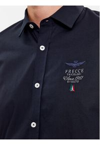 Aeronautica Militare Koszula 232CA1236CT3212 Granatowy Slim Fit. Kolor: niebieski. Materiał: bawełna #3