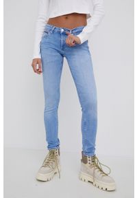 Tommy Jeans jeansy damskie high waist. Stan: podwyższony. Kolor: niebieski