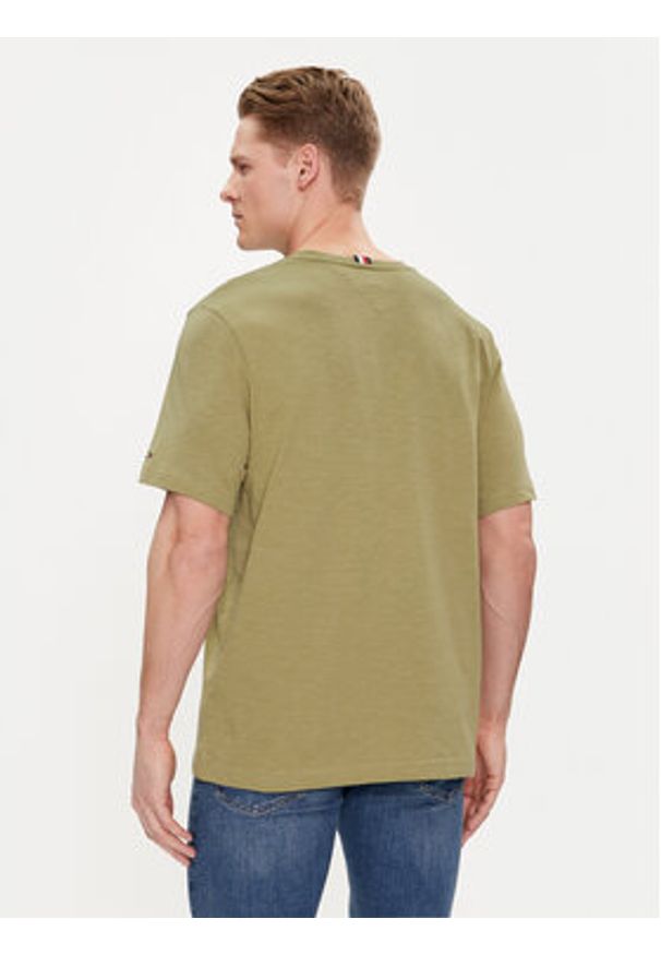 TOMMY HILFIGER - Tommy Hilfiger T-Shirt Arched MW0MW34432 Zielony Regular Fit. Kolor: zielony. Materiał: bawełna