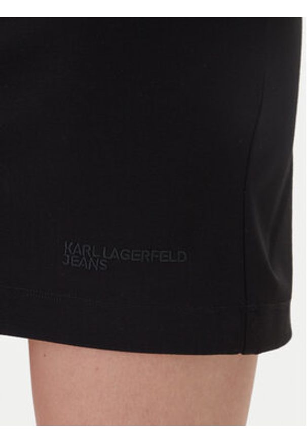 Karl Lagerfeld Jeans Sukienka koktajlowa A4W13009 Czarny Slim Fit. Kolor: czarny. Materiał: wiskoza. Styl: wizytowy