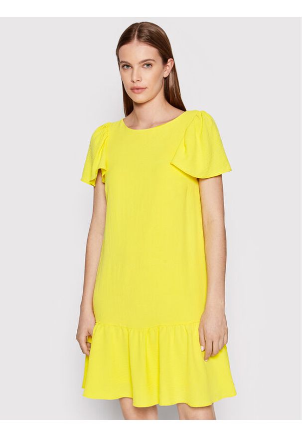 Sukienka codzienna DKNY. Okazja: na co dzień. Kolor: żółty. Typ sukienki: proste. Styl: casual