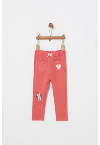 OVS - Spodnie dziecięce x Disney 74-98 cm. Kolor: różowy. Materiał: bawełna, dzianina, elastan. Wzór: motyw z bajki #1