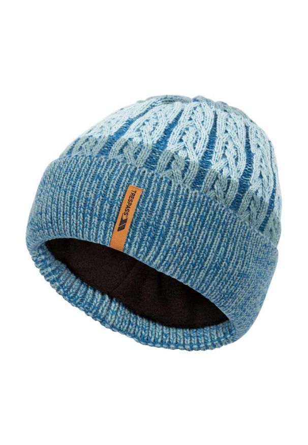 TRESPASS - DCzapka Z Dzianiny Damska Zindy. Kolor: niebieski. Materiał: dzianina. Sezon: zima. Styl: sportowy
