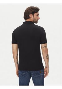 Lindbergh Polo 30-404020 Czarny Relaxed Fit. Typ kołnierza: polo. Kolor: czarny. Materiał: bawełna