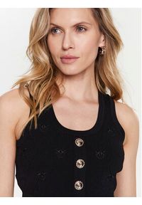Pinko Top Lion 100148 A0HW Czarny Slim Fit. Kolor: czarny. Materiał: wiskoza