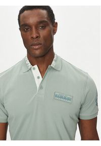 Napapijri Polo E-Amundsen NP0A4IN9 Zielony Regular Fit. Typ kołnierza: polo. Kolor: zielony. Materiał: bawełna