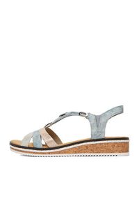 Rieker Sandały CEO-V36G4-40 Niebieski. Kolor: niebieski. Materiał: skóra #4