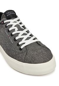 TOMMY HILFIGER - Tommy Hilfiger Tenisówki Th Hi Vulc Low Core Chambray FM0FM05389 Szary. Kolor: szary. Materiał: materiał #5