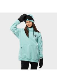 SIROKO - Kurtka snowboardowa damska W1-W Iceberg. Kolor: niebieski. Materiał: softshell, materiał. Sport: snowboard