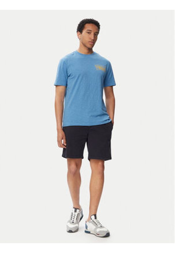 Napapijri T-Shirt S-Elior NP0A4HZY Niebieski Relaxed Fit. Kolor: niebieski. Materiał: bawełna