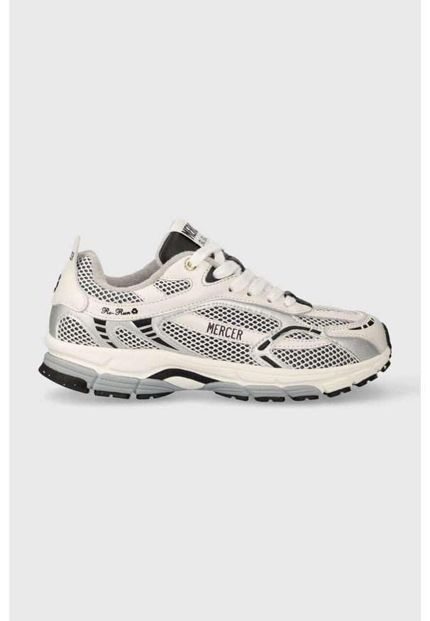 Mercer Amsterdam sneakersy The Re-Run kolor srebrny ME233002. Nosek buta: okrągły. Kolor: srebrny. Materiał: materiał, guma. Sport: bieganie