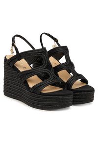 Guess Sandały FLJERS FAB04 Czarny. Kolor: czarny. Materiał: materiał #2