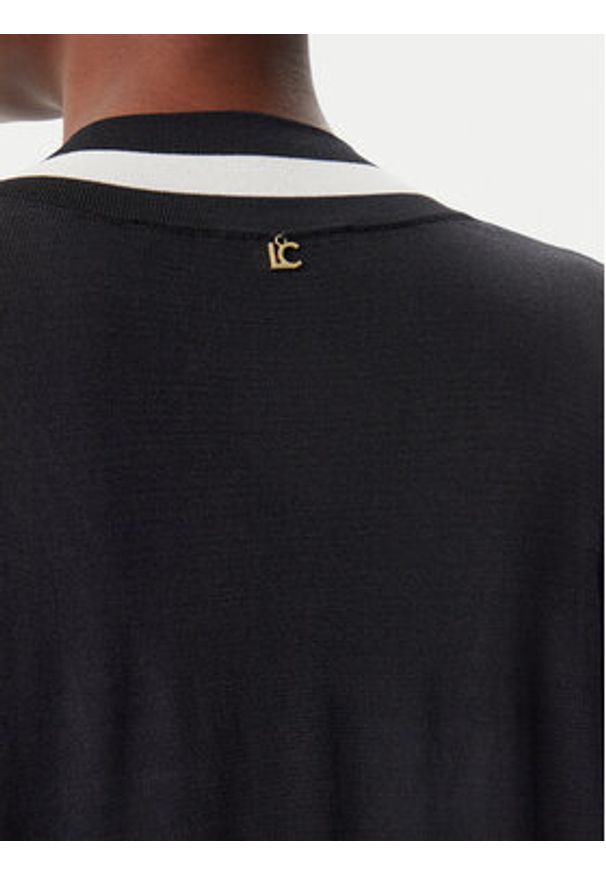 LOLA CASADEMUNT Kardigan LS2511016 Czarny Regular Fit. Kolor: czarny. Materiał: syntetyk, wiskoza