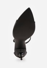 Renee - Czarne Eleganckie Sandały w Szpic na Szpilce ze Sprzączką Murierah. Okazja: na imprezę, na co dzień. Zapięcie: sprzączka. Kolor: czarny. Materiał: jeans. Obcas: na szpilce. Styl: elegancki #2