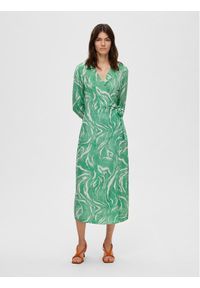 Selected Femme Sukienka 16089030 Zielony Regular Fit. Kolor: zielony. Materiał: wiskoza
